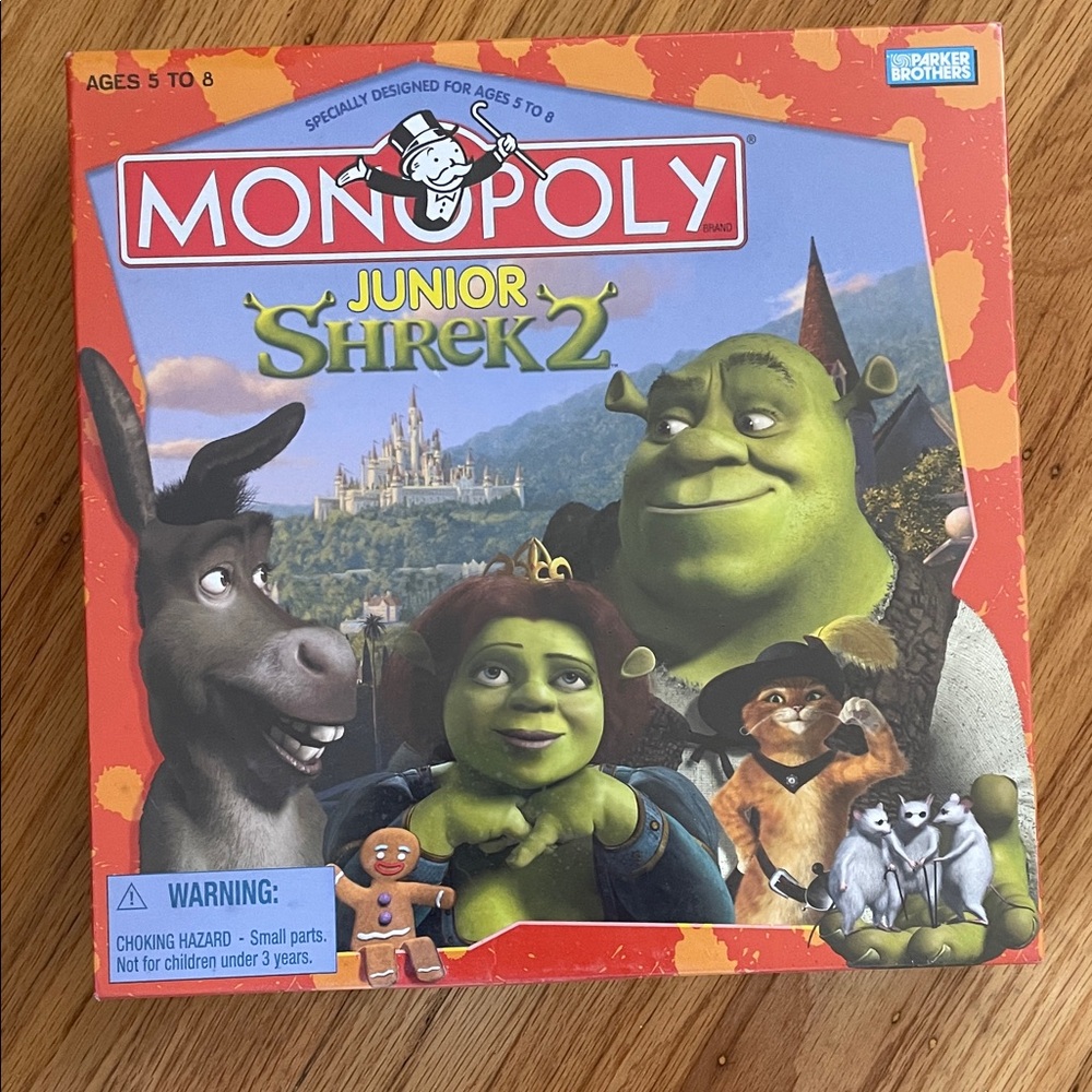 NEW Monopoly Junior Shrek 2 Board Game - Multicolor